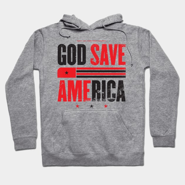 God Save America Black and Red Hoodie by SeraphimChris